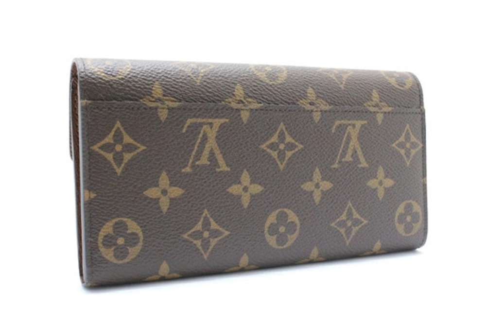 Louis Vuitton Monogram Portefeuille Sarah Wallet Long Brown